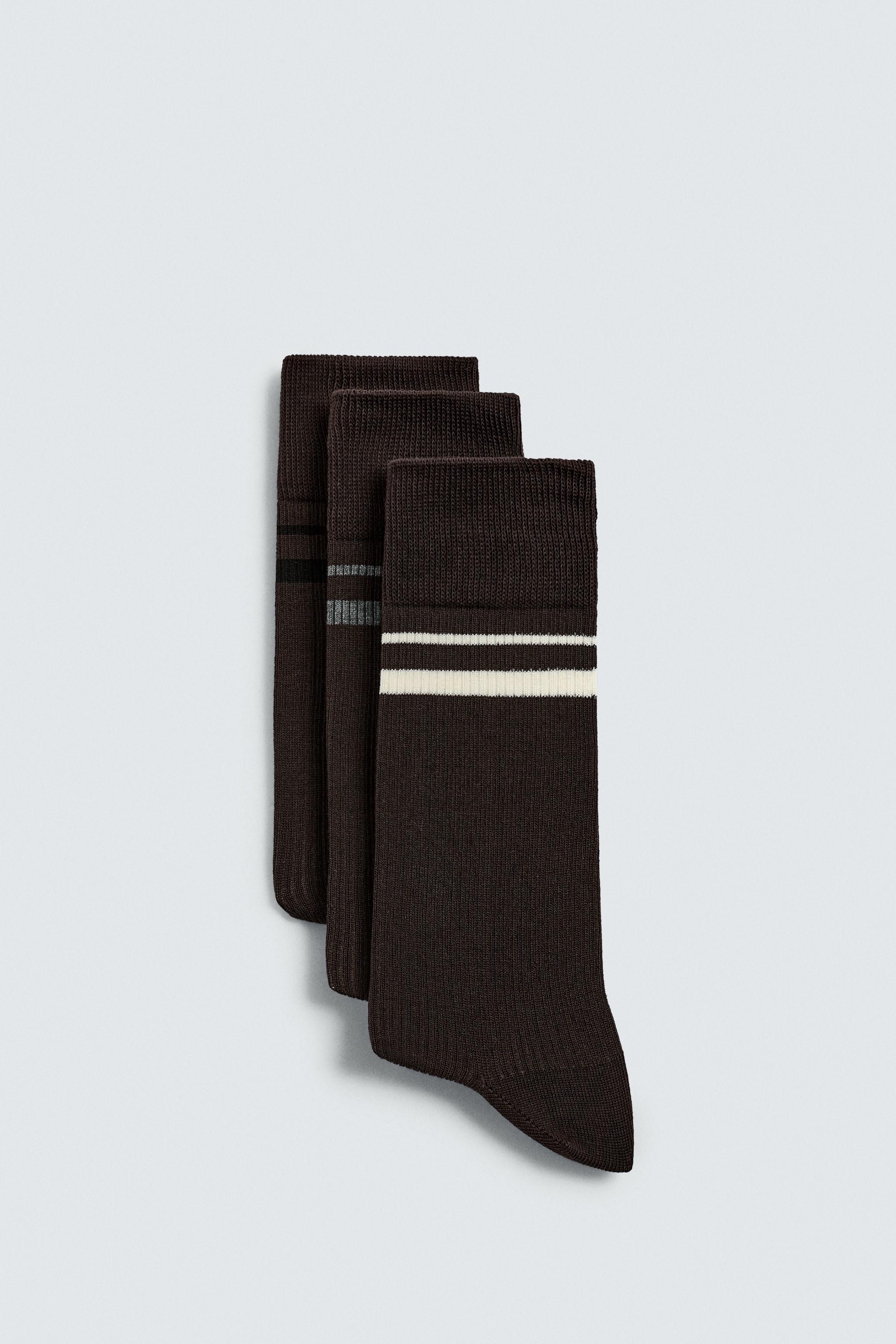 LOT DE 3 PAIRES CHAUSSETTES À BANDES